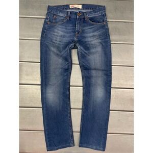 Levis 511 Slim Straight Jeans Womens 29x29 Blue Medium Wash Denim Stretch Faded